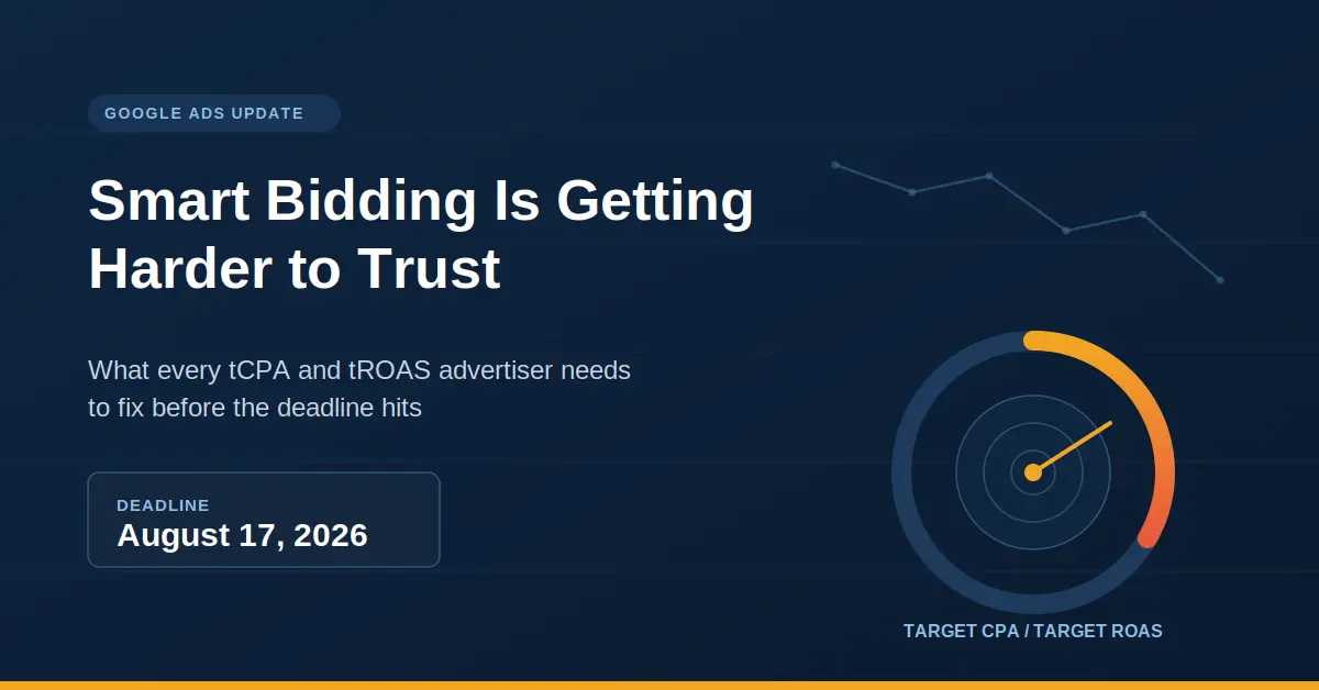 Google Smart Bidding August 2026 Update