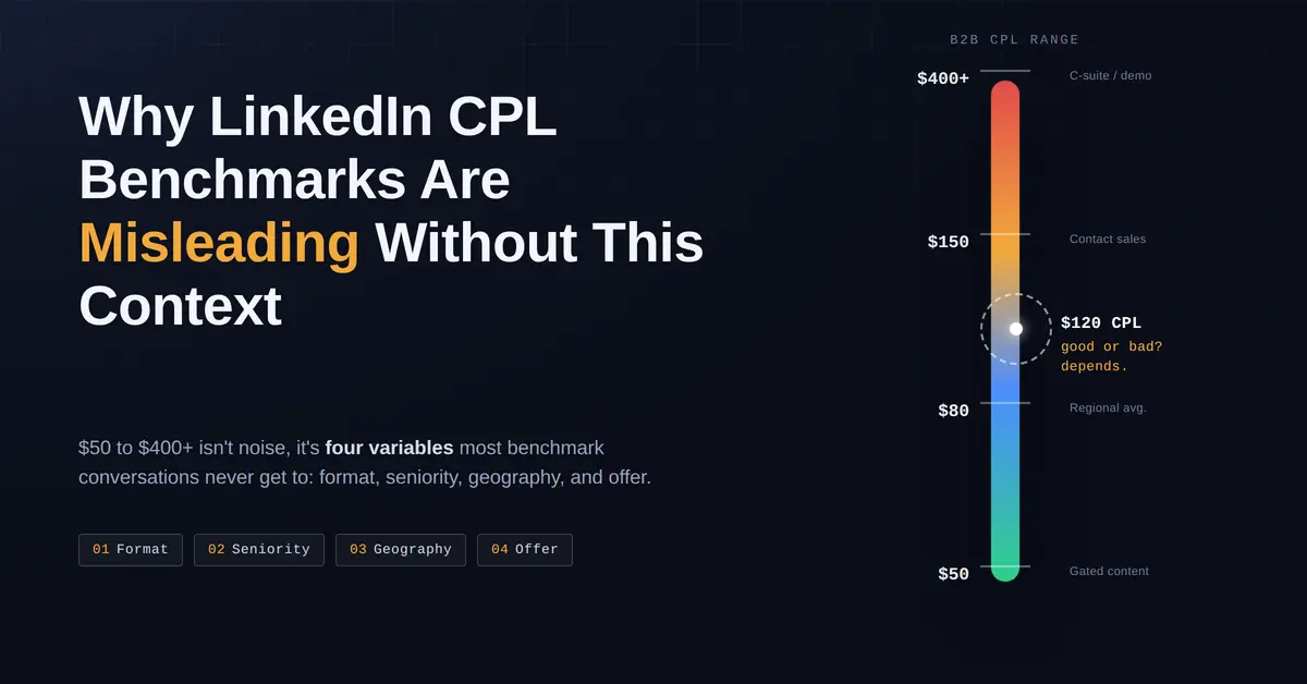LinkedIn CPL Benchmarks B2B 2026
